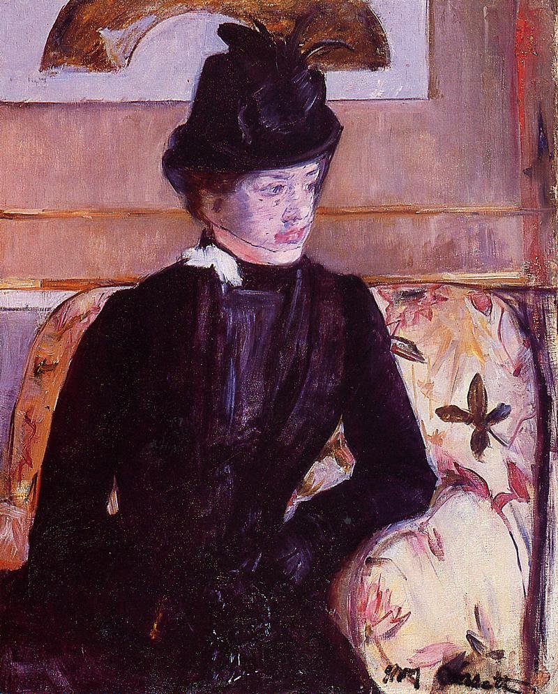 Giovane donna in nero da Mary Cassatt