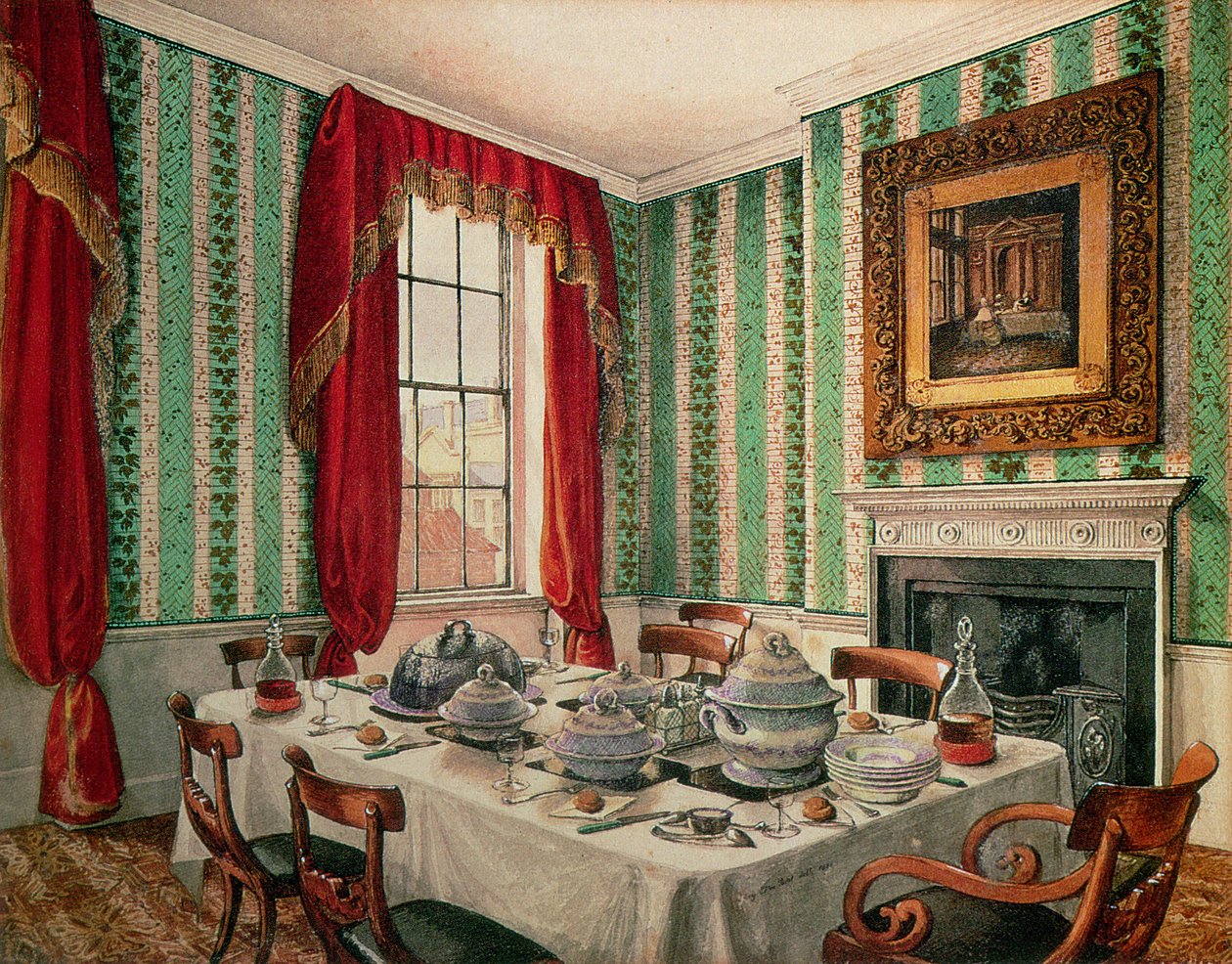 La Nostra Sala da Pranzo a York, 1838 da Mary Ellen Best