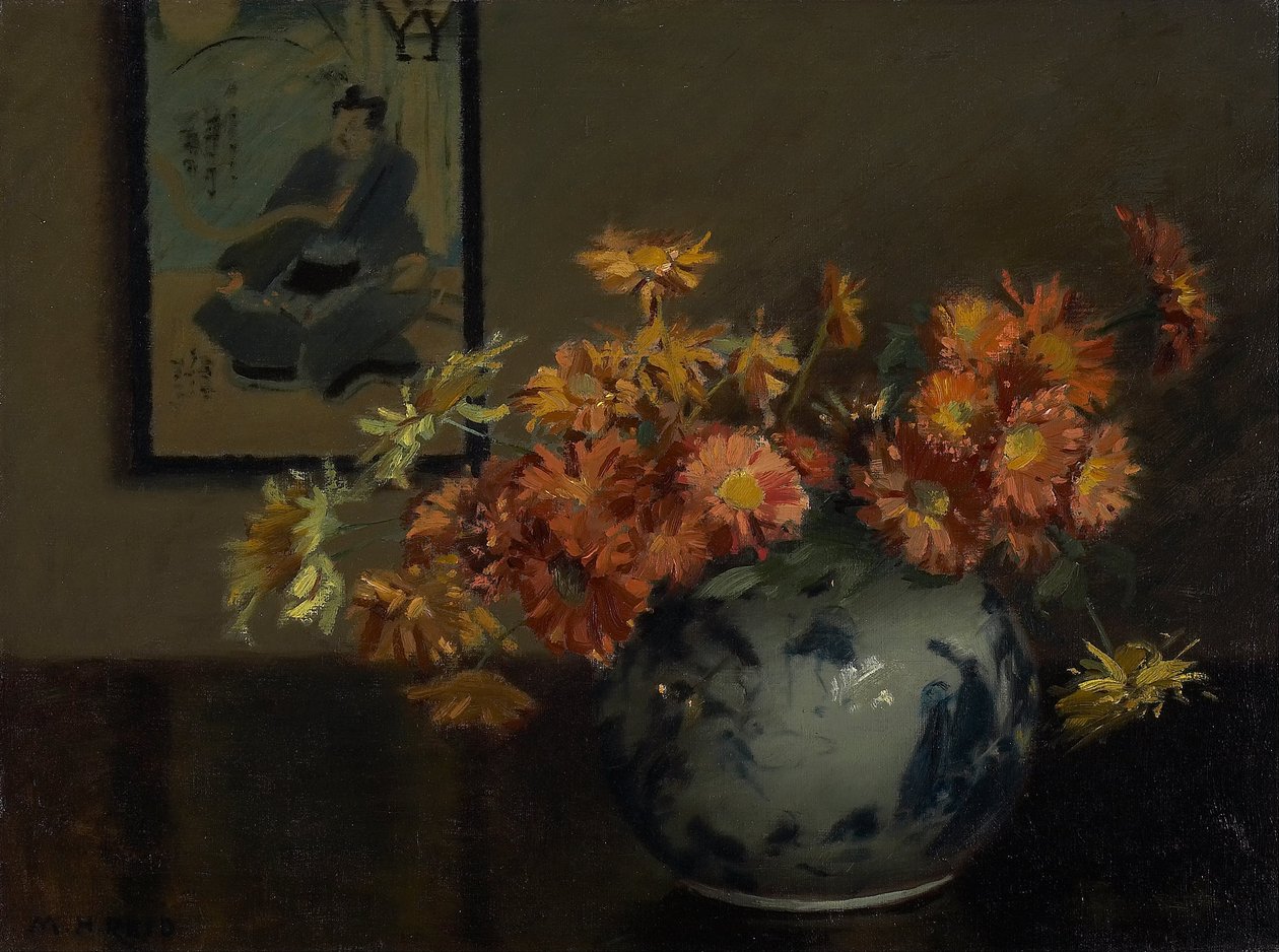Crisantemi, una disposizione giapponese da Mary Hiester Reid
