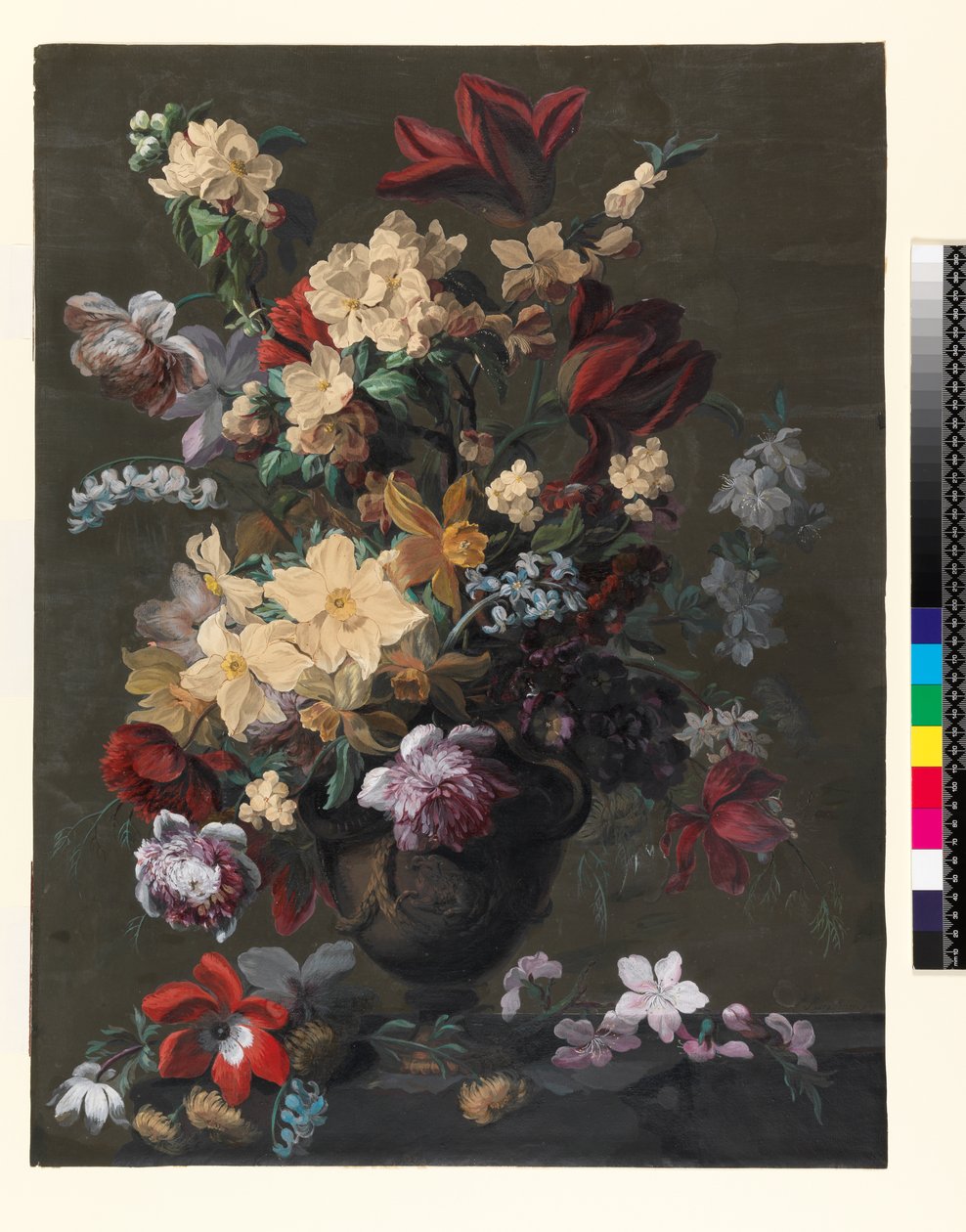 Fiori in un vaso su un ripiano, fine XVIII secolo da Mary Moser