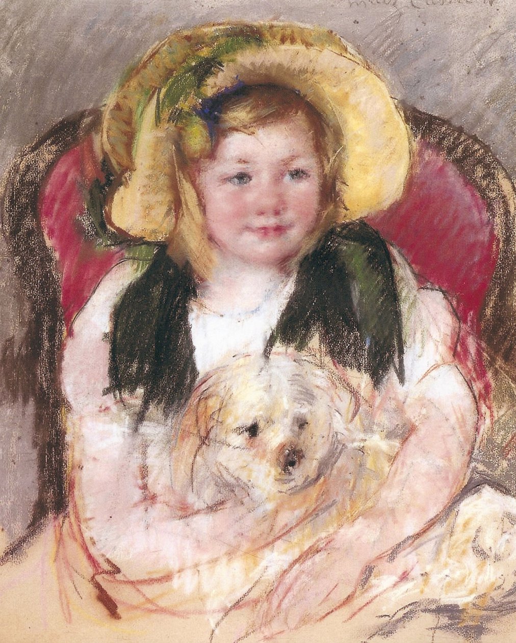 Sara con il suo Cane in una Poltrona da Mary Cassatt
