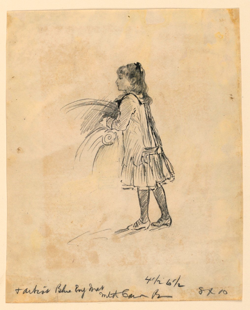 Disegno, Marian Hague da bambina, 1883 da Mary A. Hallock Foote