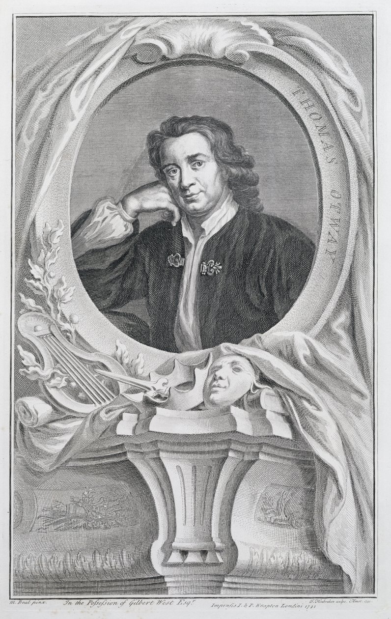 Thomas Otway, inciso da Jacobus Houbraken da Mary Beale