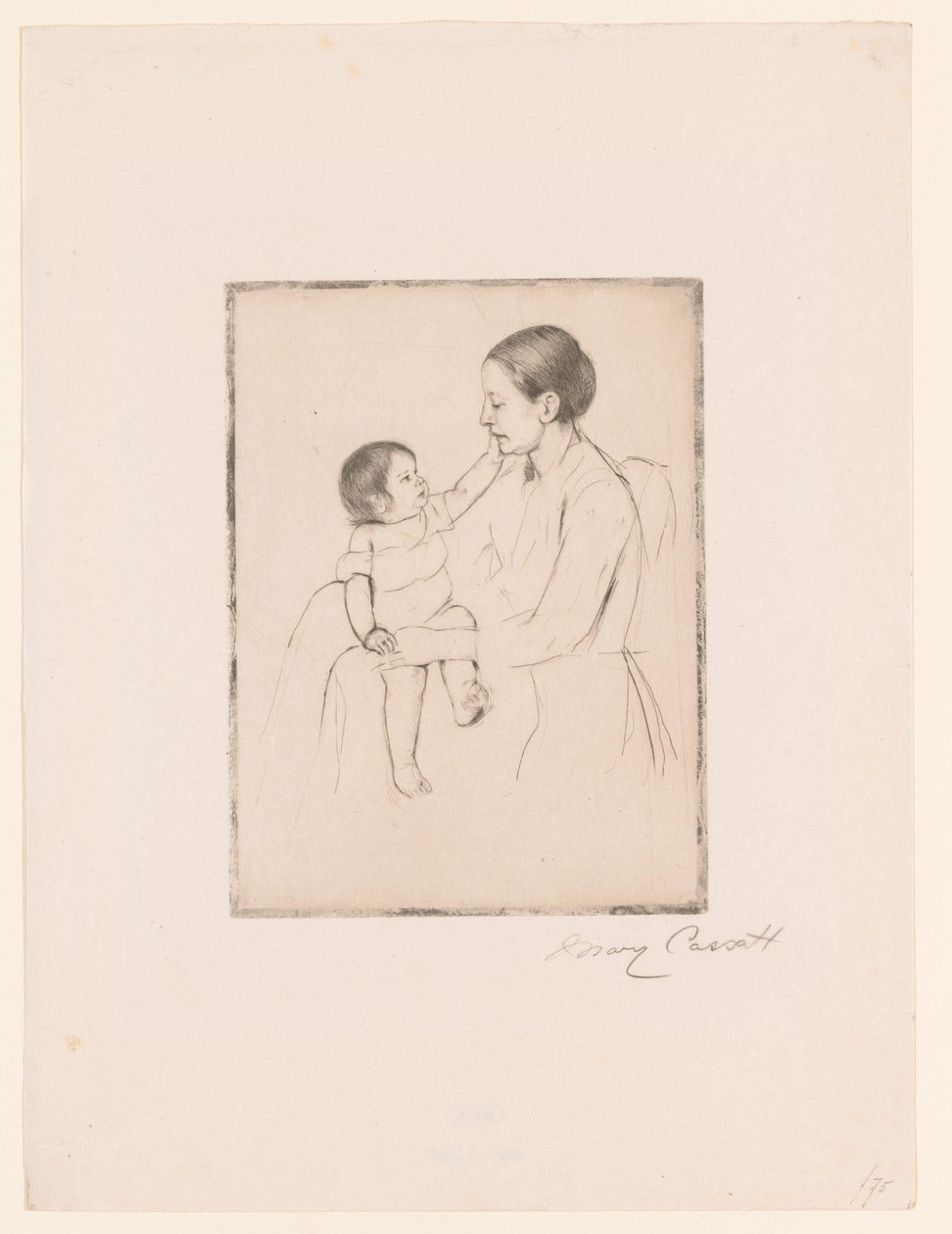 La carezza da Mary Cassatt (signed by artist)