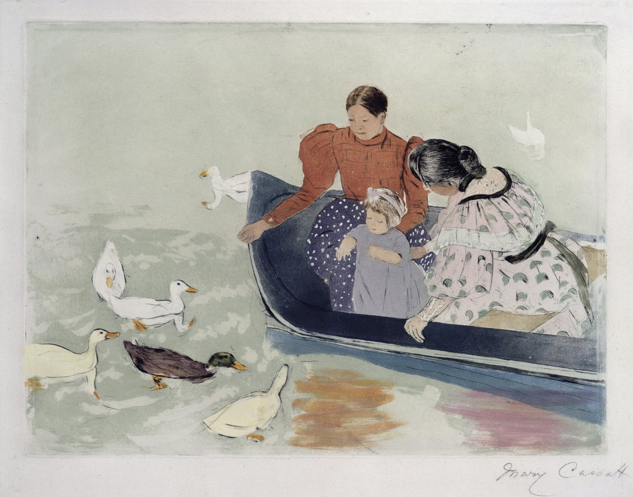 Dando da mangiare alle anatre da Mary Cassatt