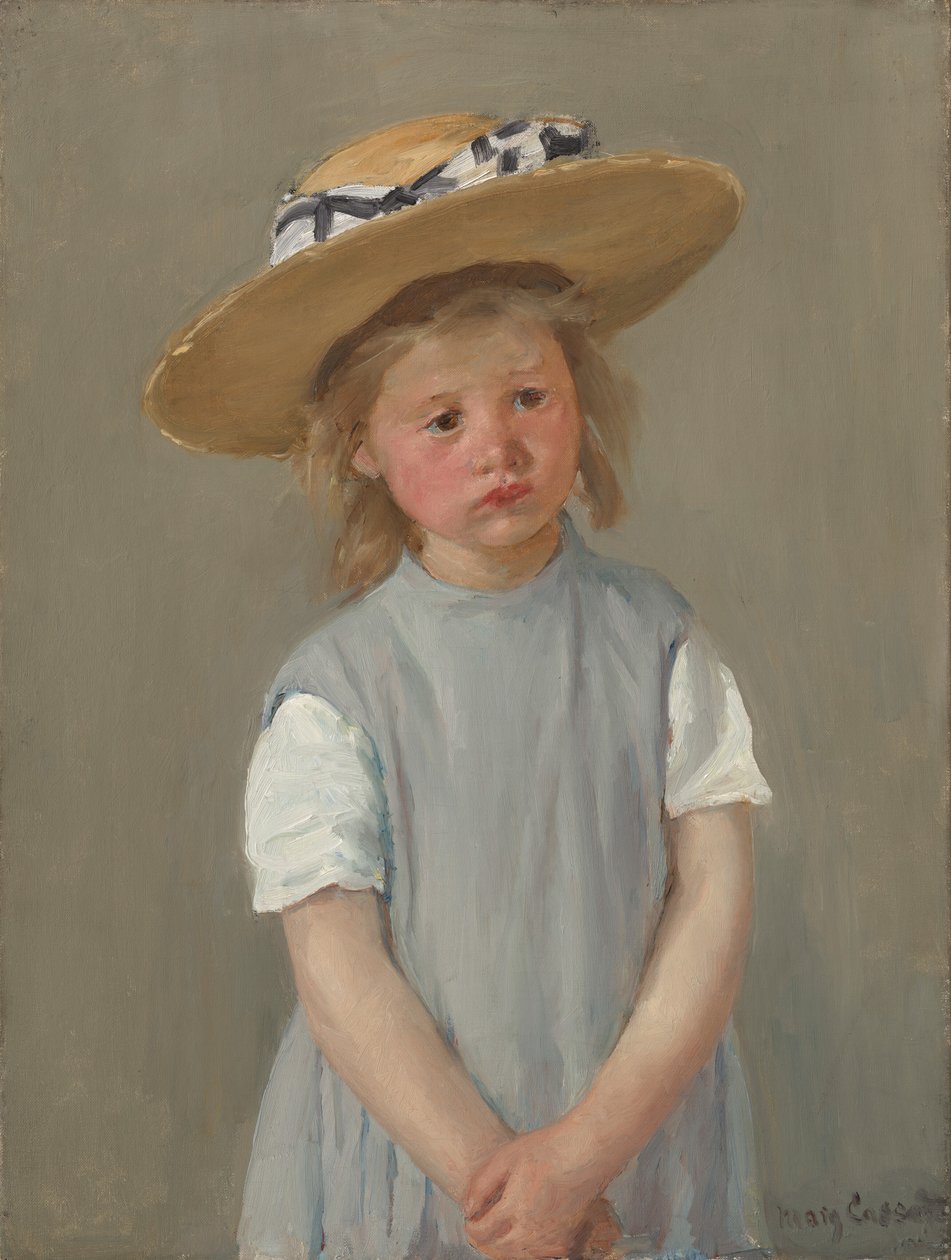 Bambino con un cappello di paglia da Mary Cassatt
