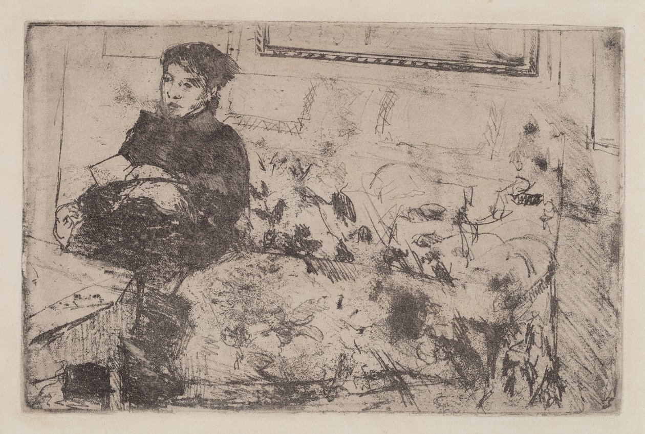 Interno: Sul divano, c. 1883 da Mary Cassatt