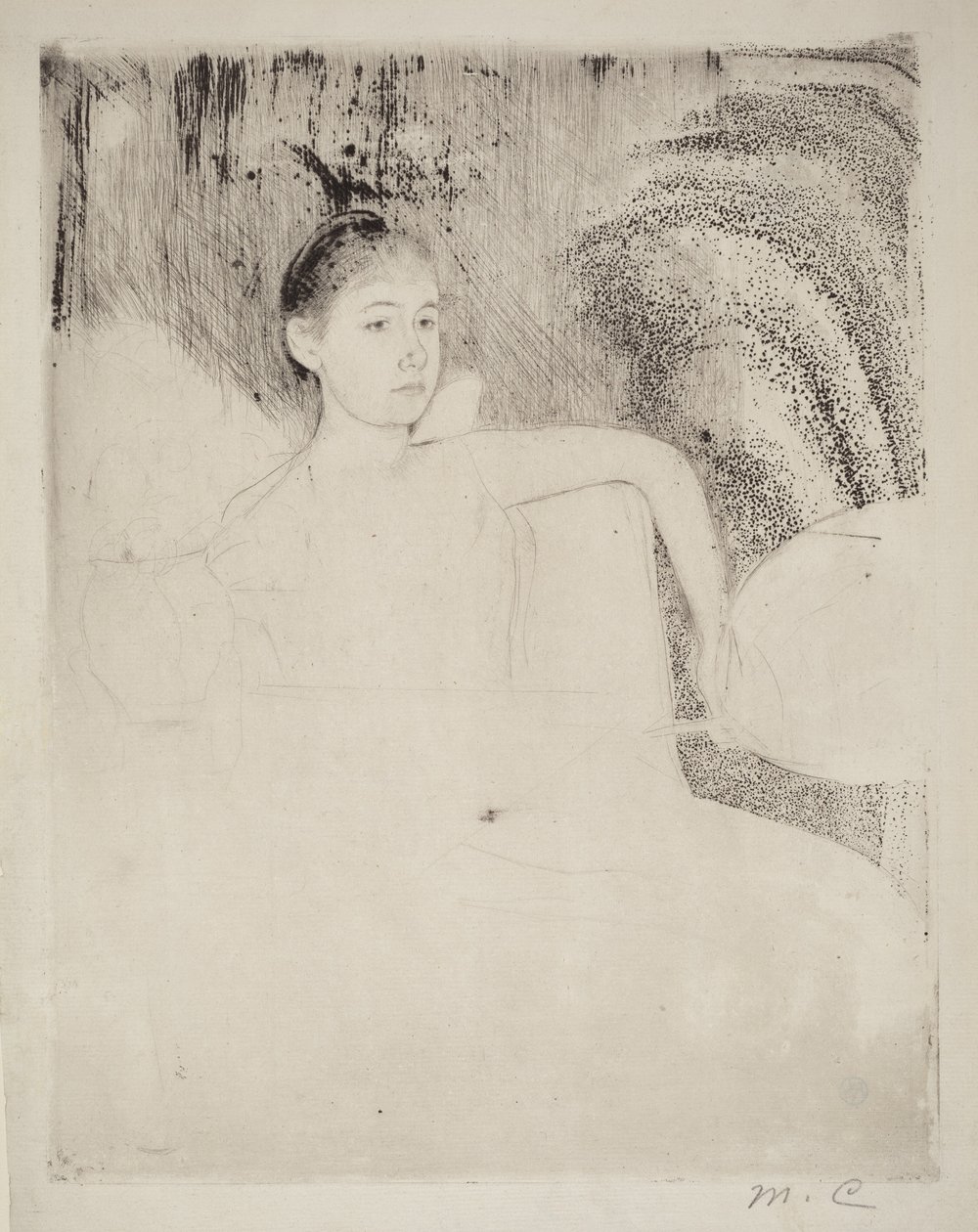 Mimi con un ventaglio giapponese da Mary Cassatt