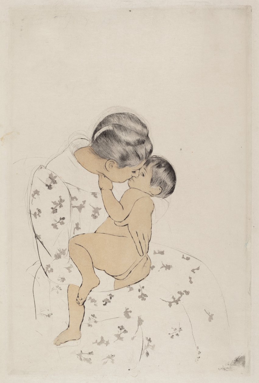 Bacio della madre, 1890-1891 da Mary Cassatt