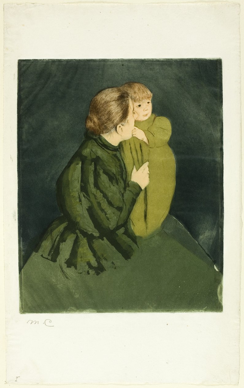 Madre contadina e bambino da Mary Cassatt