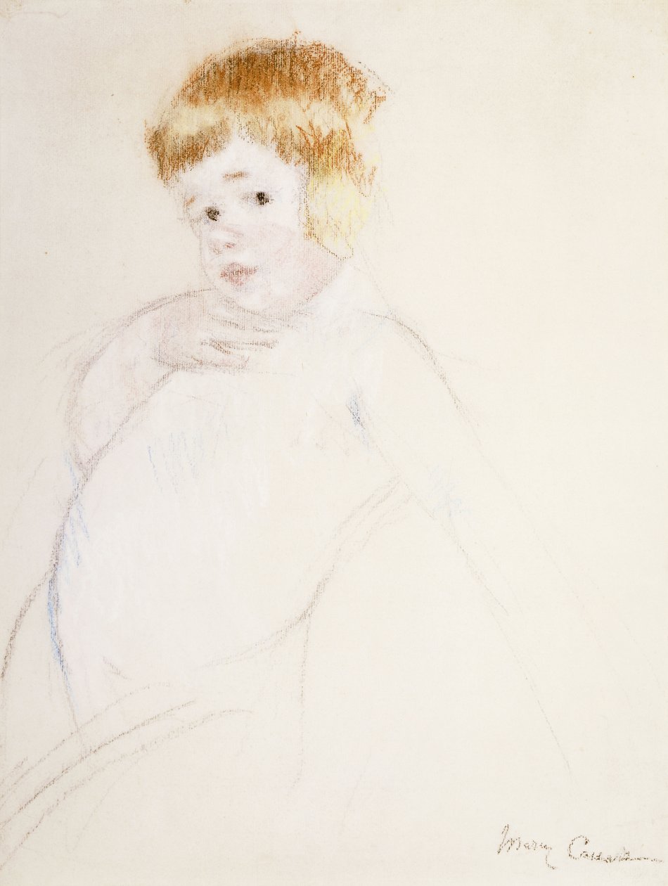 Studio per il bambino per La carezza, c.1902 da Mary Cassatt