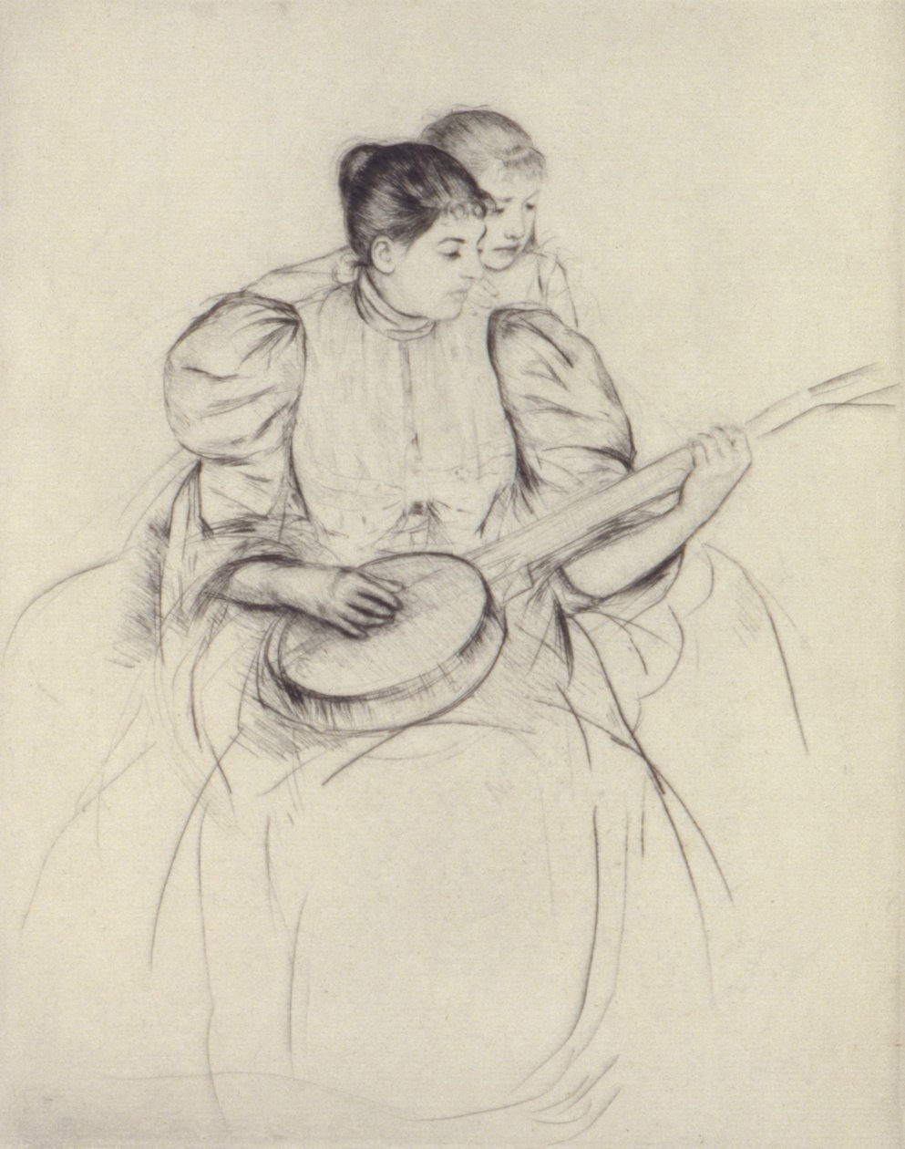 La lezione di banjo da Mary Cassatt