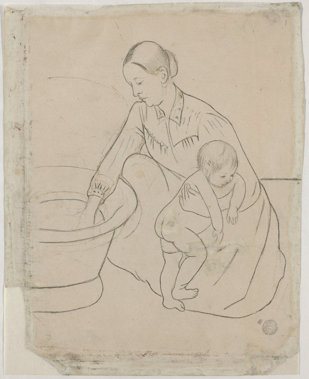 Il bagno [verso], 1890-1891 da Mary Cassatt