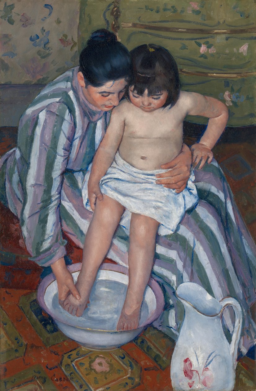 Il bagno del bambino, 1893 da Mary Cassatt