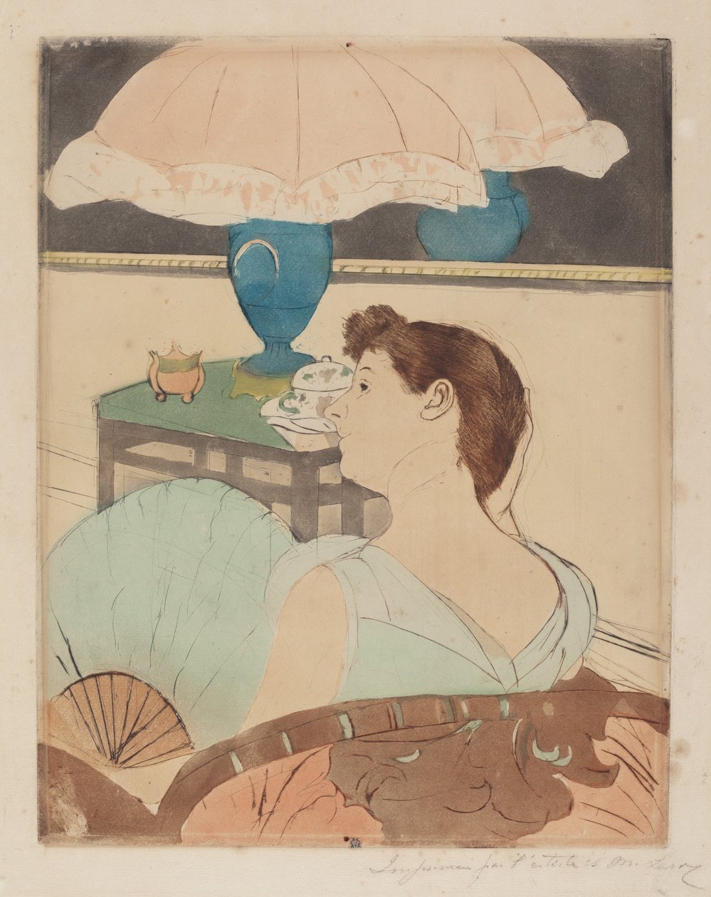La lampada, 1890-1891 da Mary Cassatt