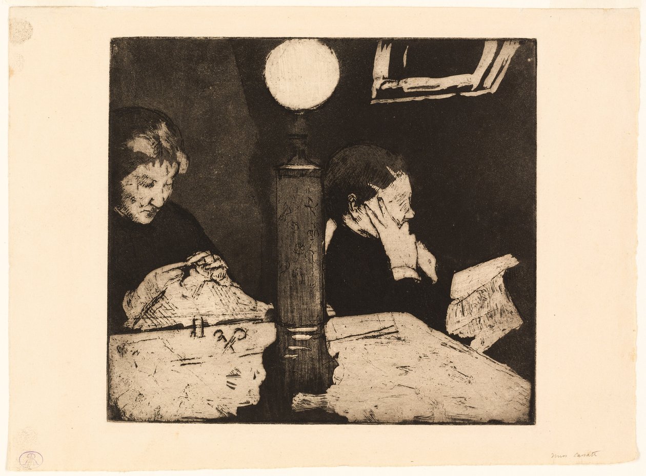Sotto la Lampada da Mary Cassatt