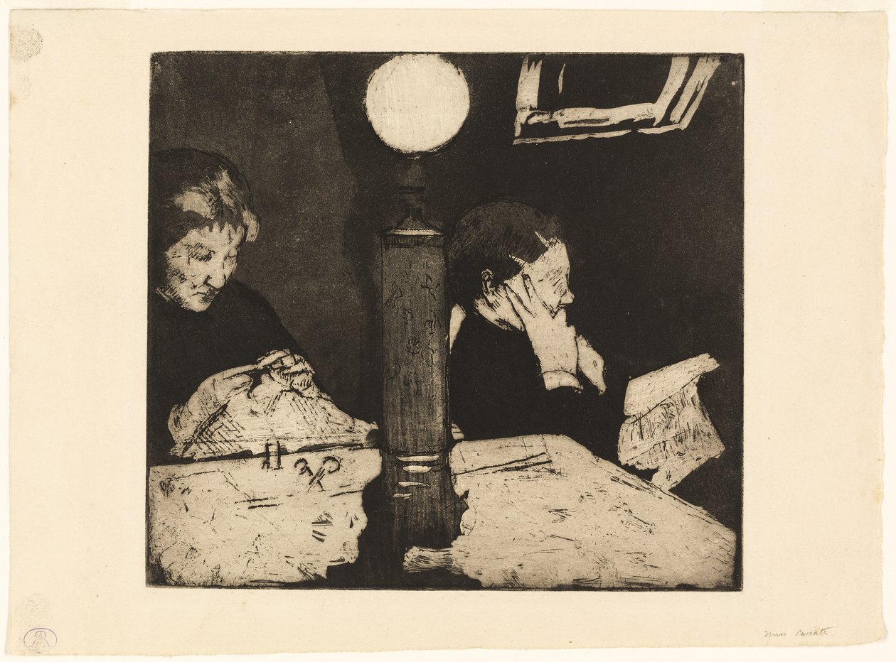 Sotto la lampada da Mary Cassatt