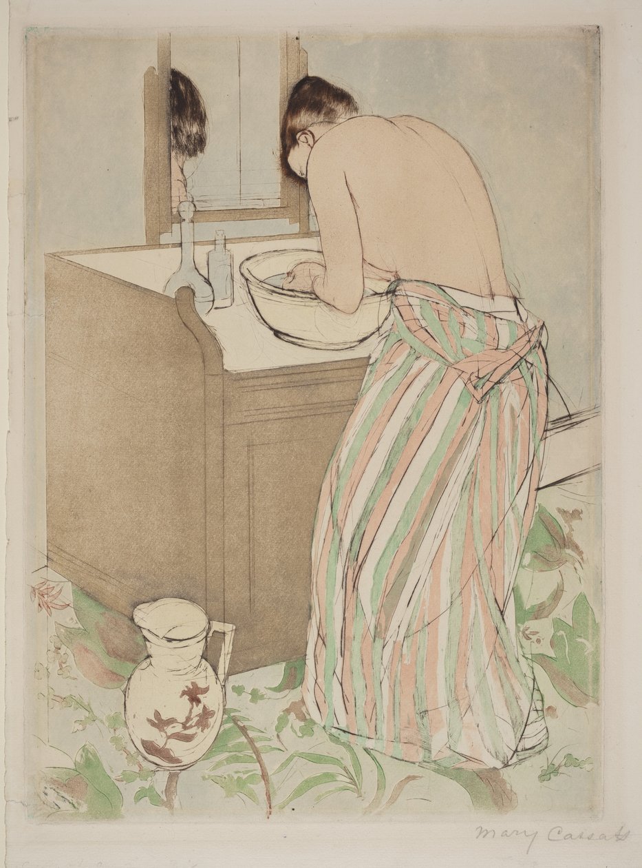 Donna che si bagna da Mary Cassatt