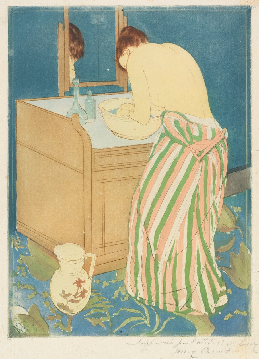 Donna che fa il bagno, 1890-1891 da Mary Cassatt