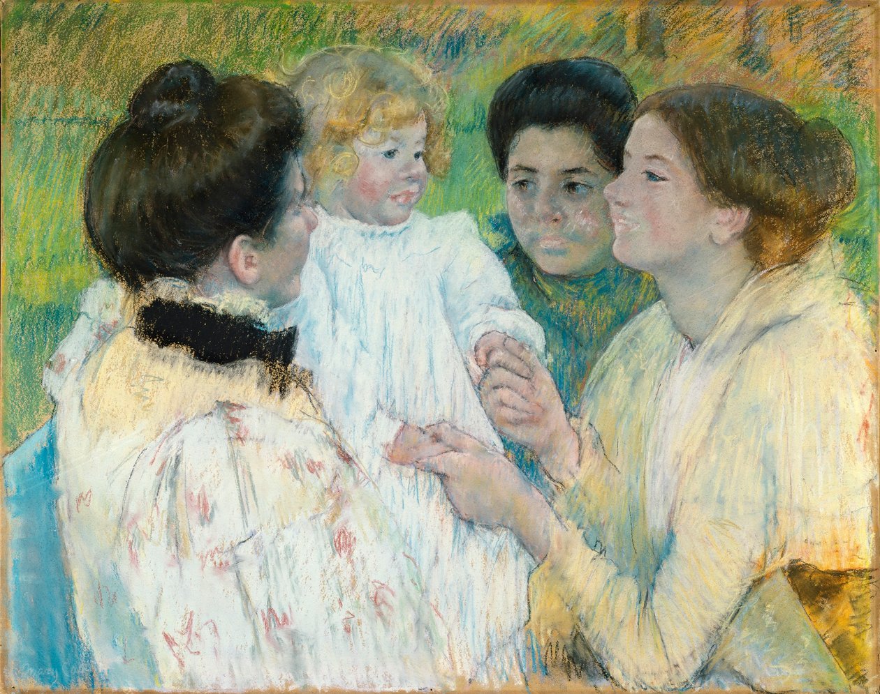 Donne che ammirano un bambino da Mary Cassatt