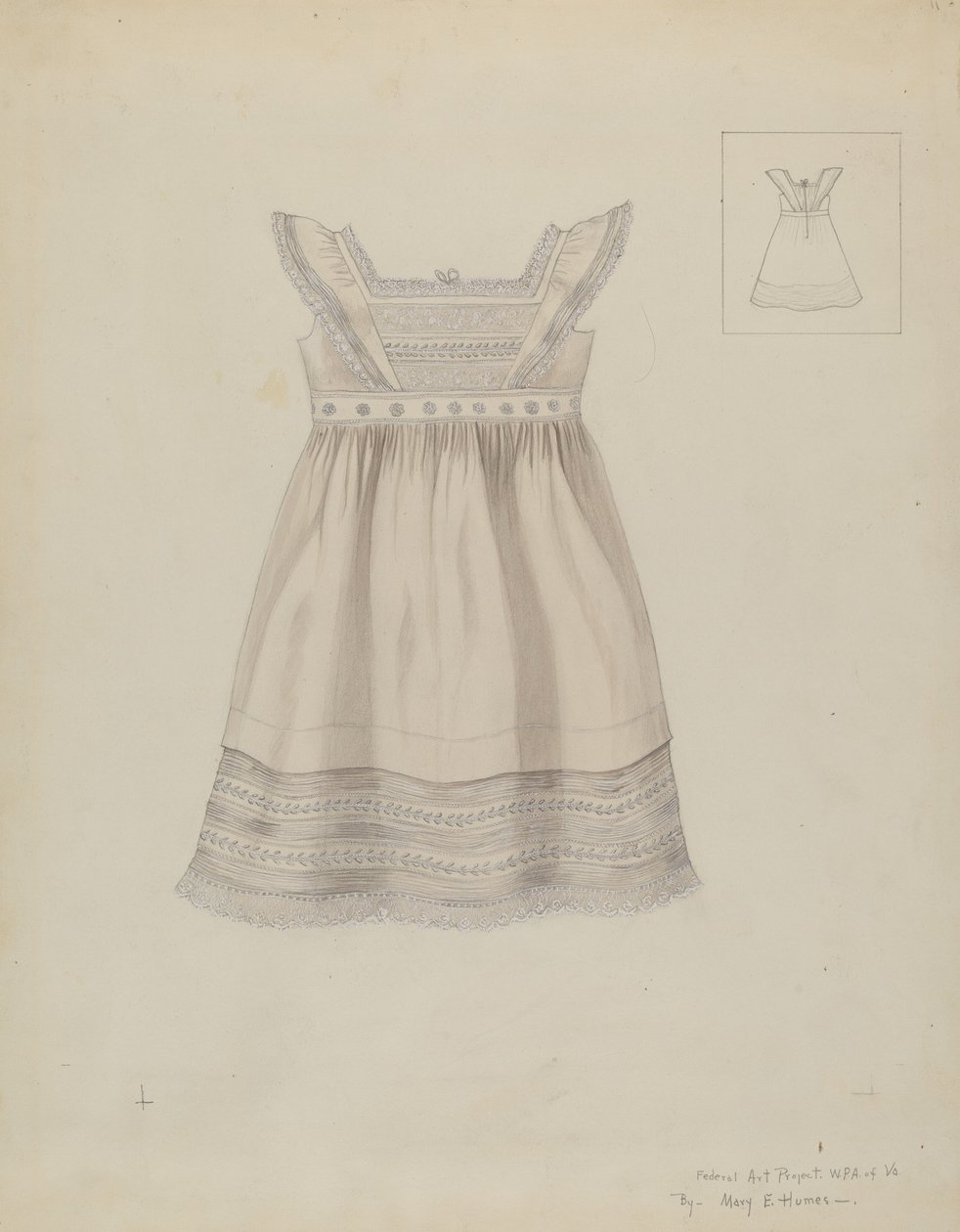 Vestito per bambino, c. 1937 da Mary E Humes