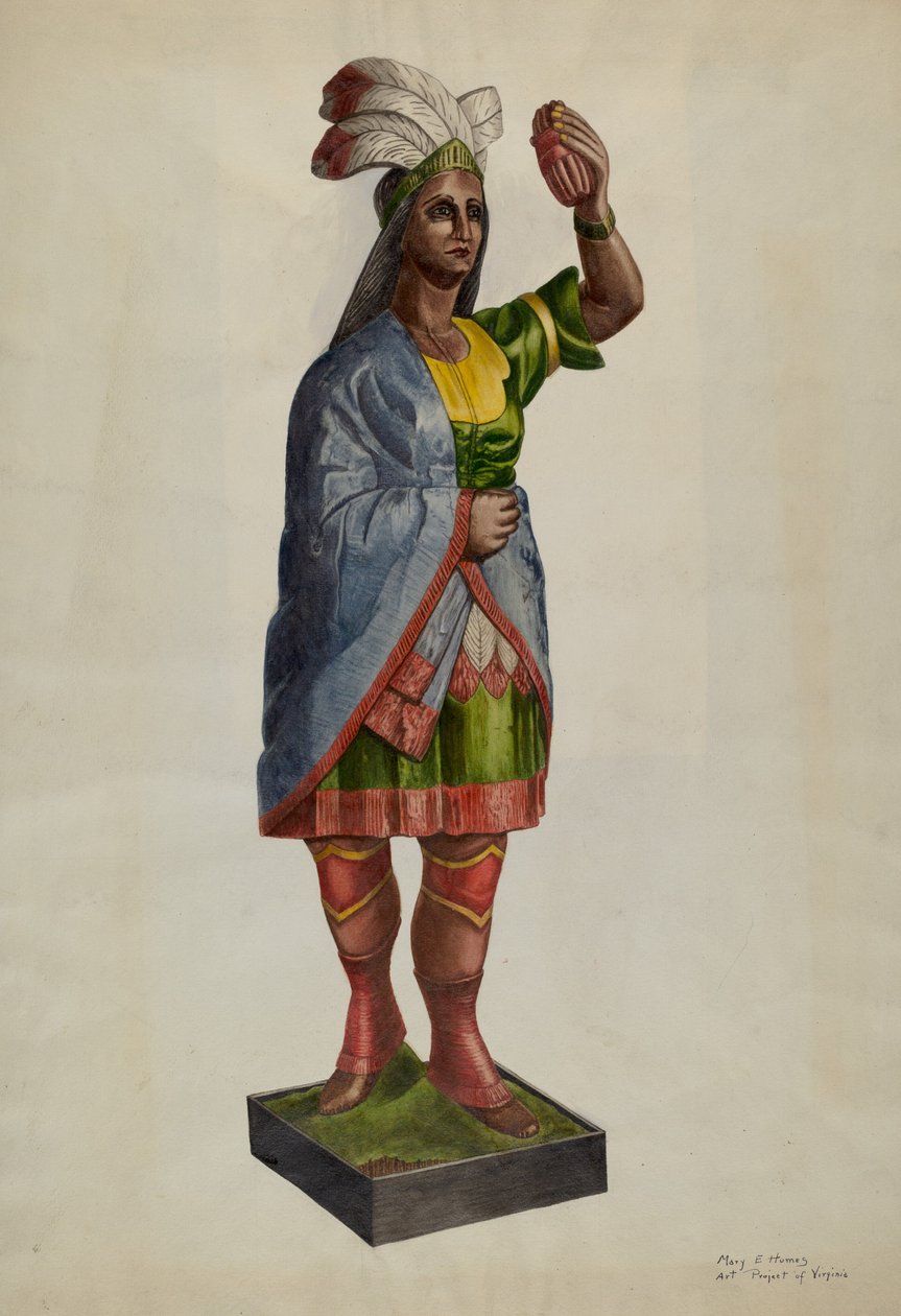 Negozio di sigari Pocahontas, c. 1939 da Mary E Humes