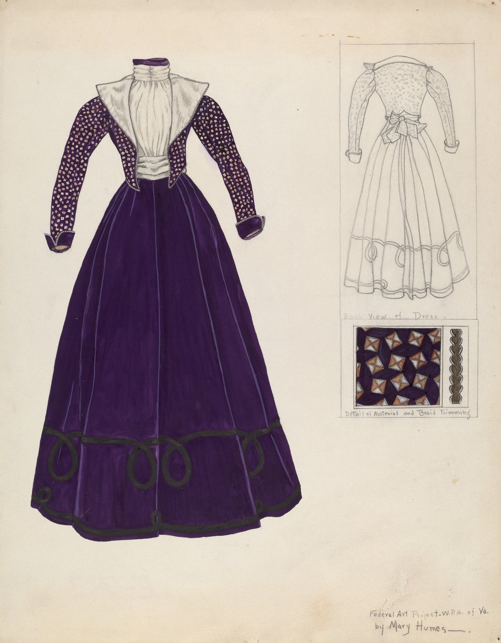 Vestito, c. 1938 da Mary E Humes