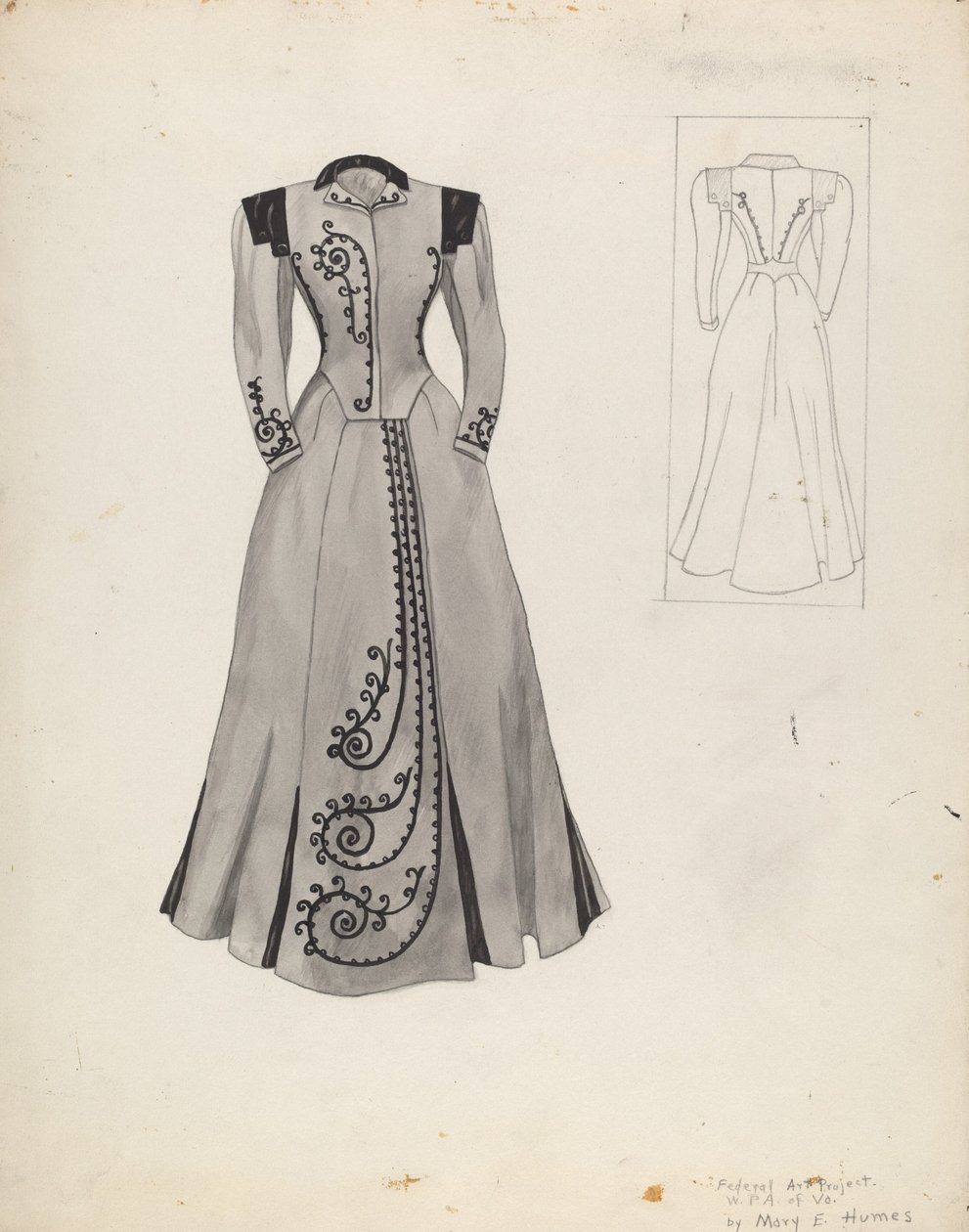 Costume da abito, c. 1937 da Mary E Humes