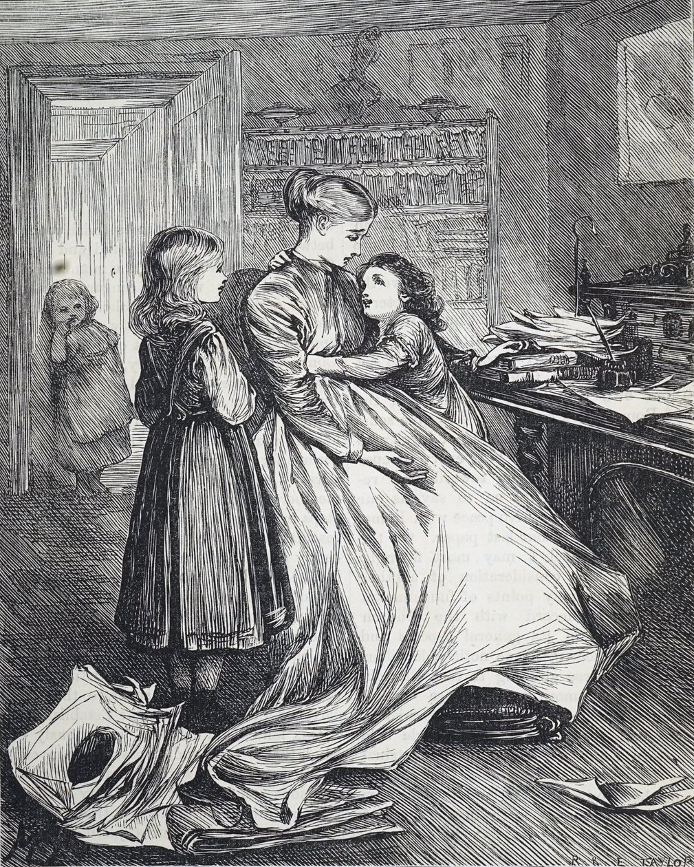 Una vedova con i suoi figli da Mary Ellen Edwards