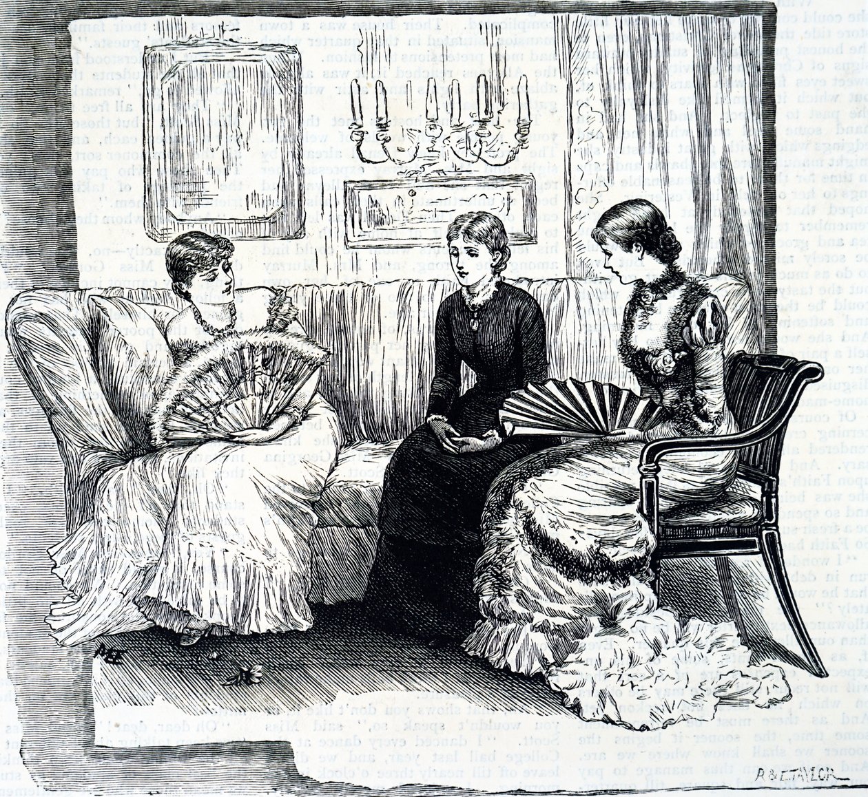 Signore con ventagli da Mary Ellen Edwards
