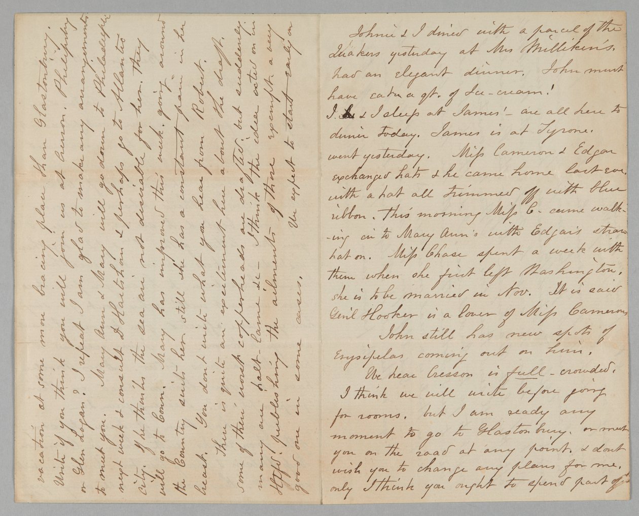 Lettera di Mary Jane Hale Welles a Gideon Welles, 15 agosto 1863 da Mary Hale