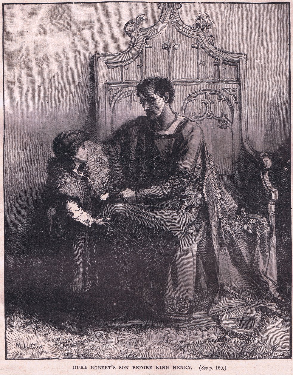 Il figlio del duca Roberto davanti al re Enrico, AD 1106 da Mary L. Gow