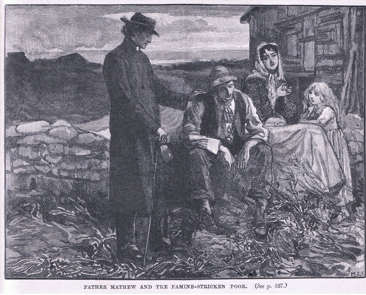 Padre Matthew e i poveri affamati AD 1845 da Mary L. Gow