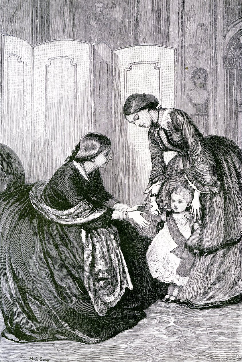 La regina e il suo piccolo nipote Principe Guglielmo di Prussia, c. 1880 da Mary L. Gow