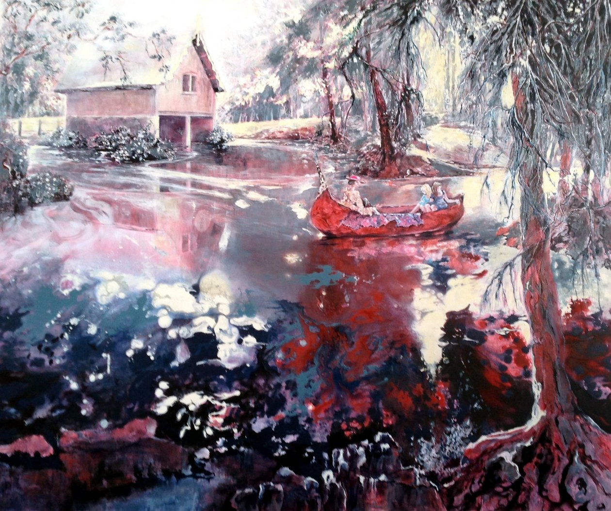 Casa della barca e lago di Elvaston da Mary Smith