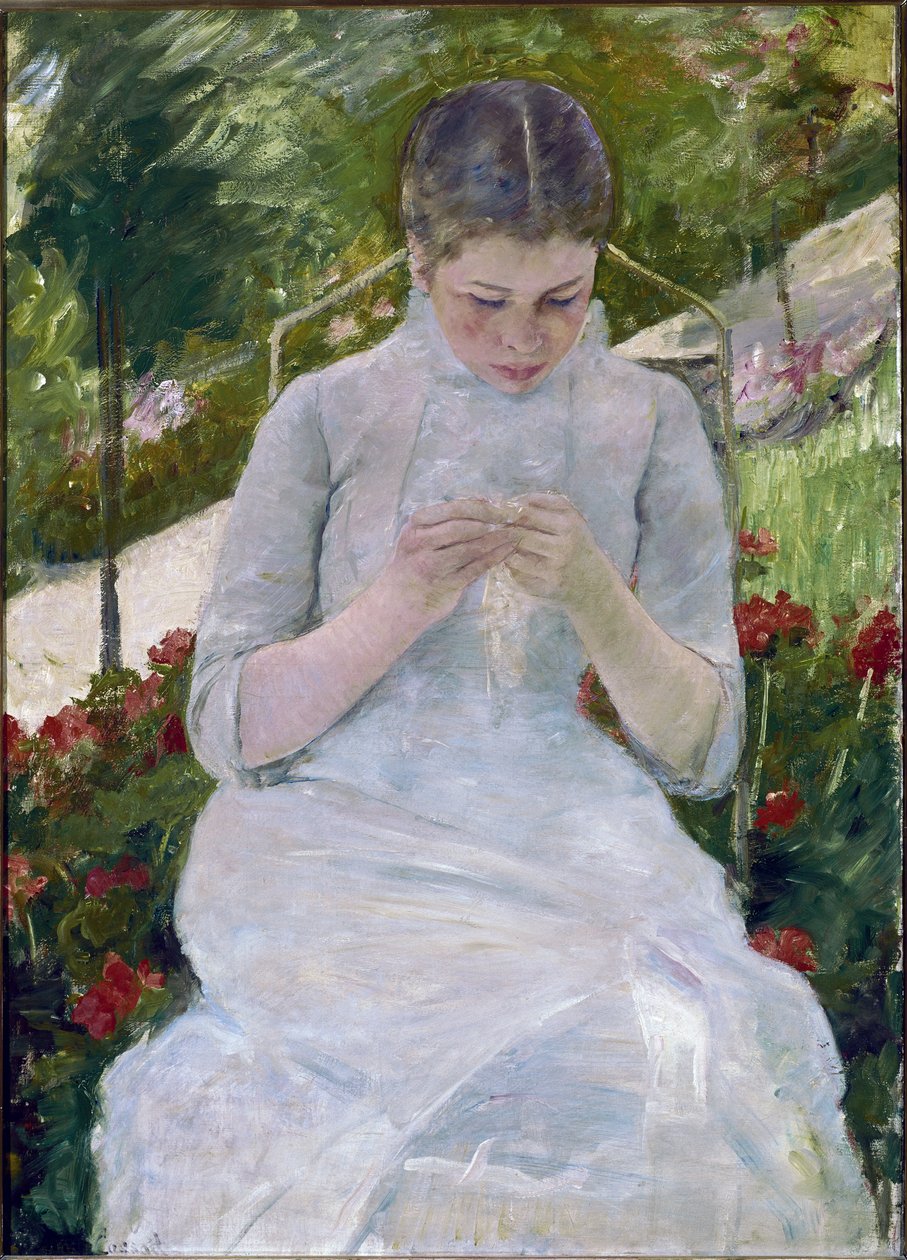Donna che cuce da Mary Stevenson Cassatt