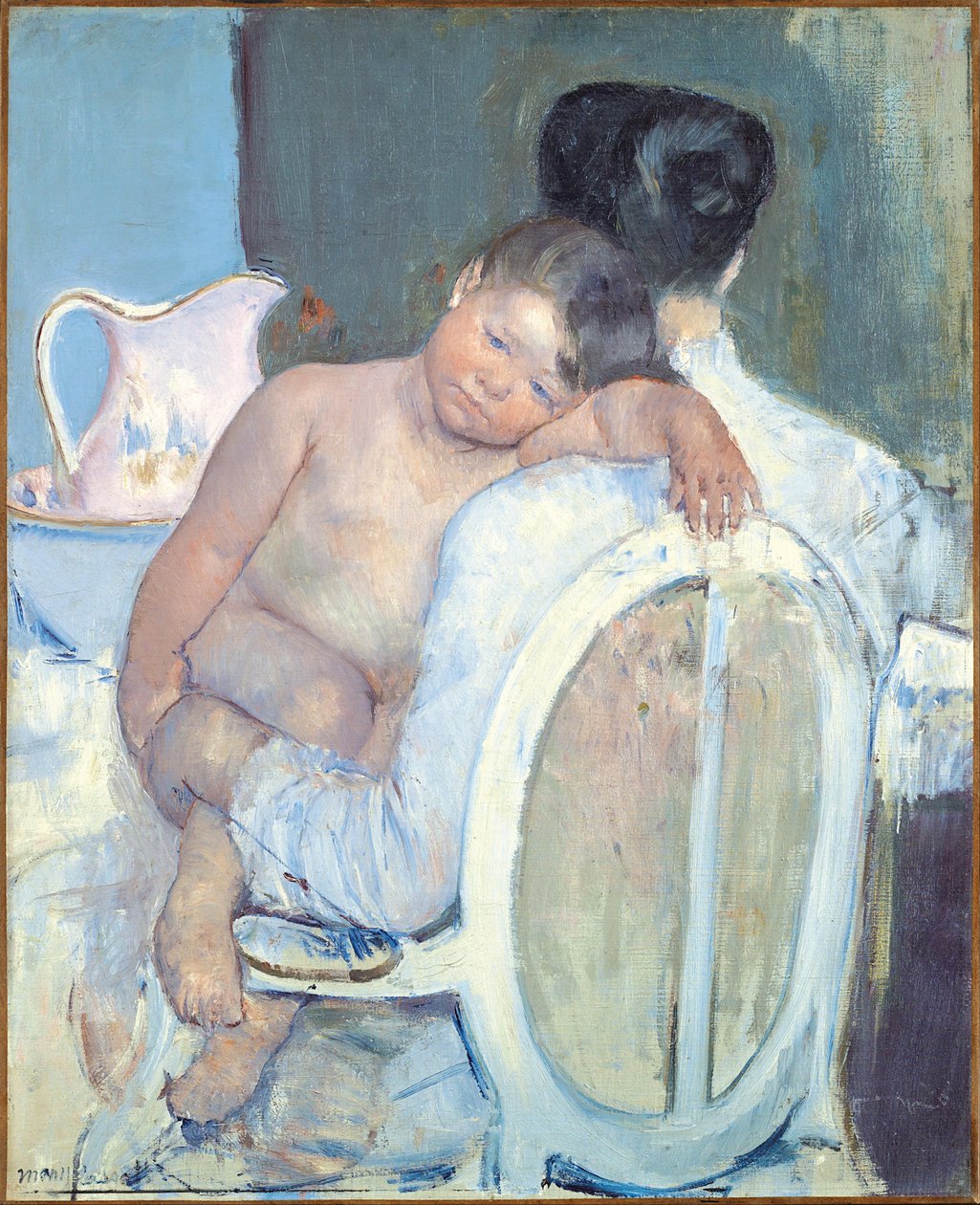 Donna seduta con un bambino in braccio, c.1890 da Mary Cassatt