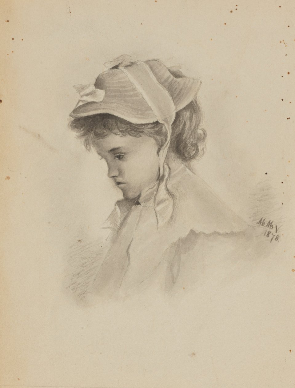 Senza titolo (Testa di bambino che guarda in basso) da Mary Vaux Walcott