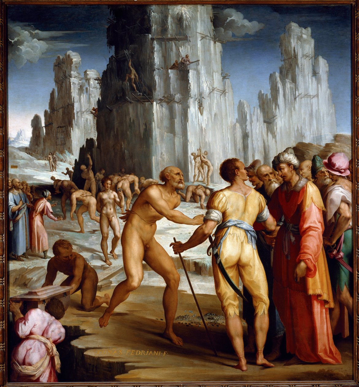 Lavoro di estrazione del diamante da Maso da San Friano