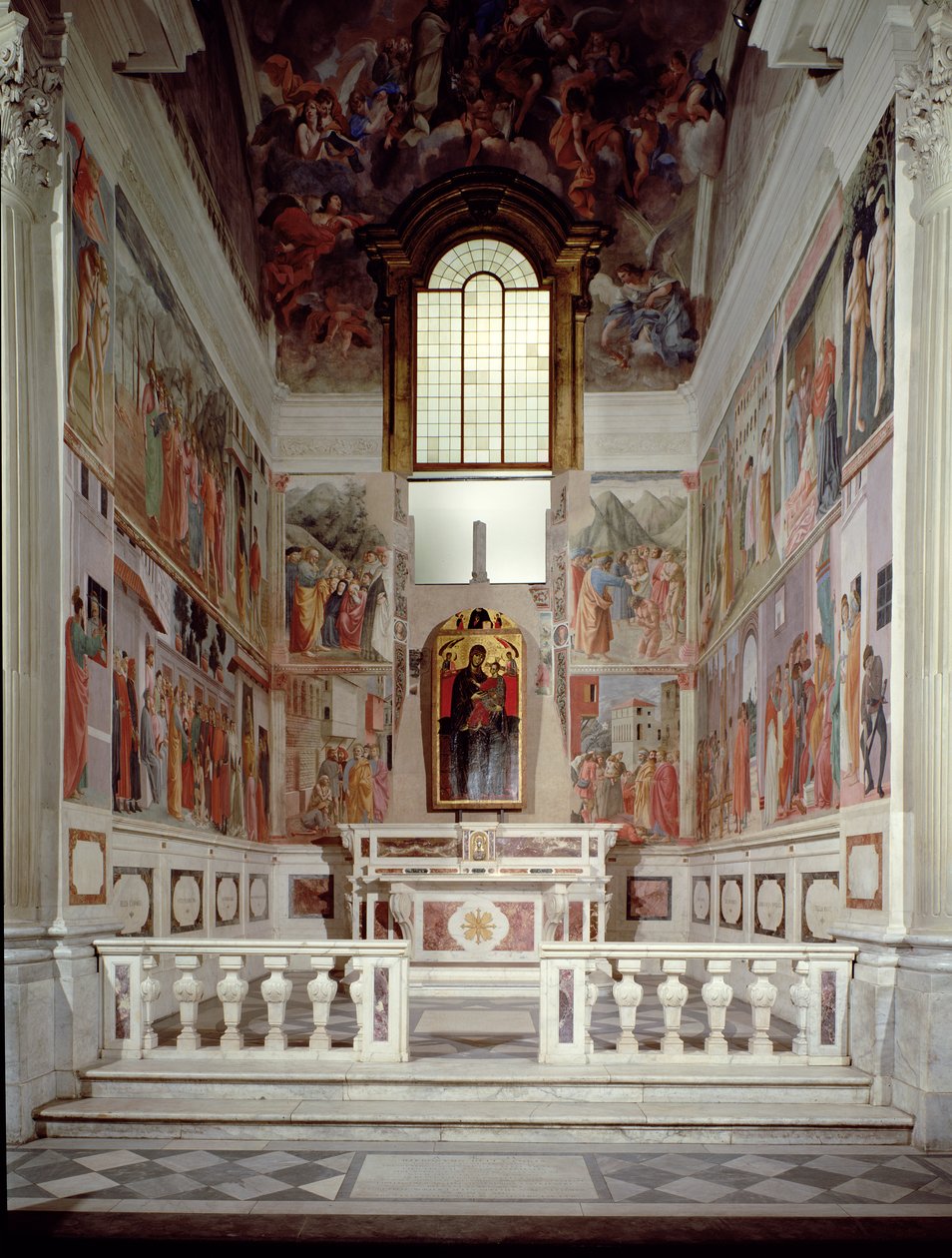 Veduta generale della cappella da Filippino Lippi