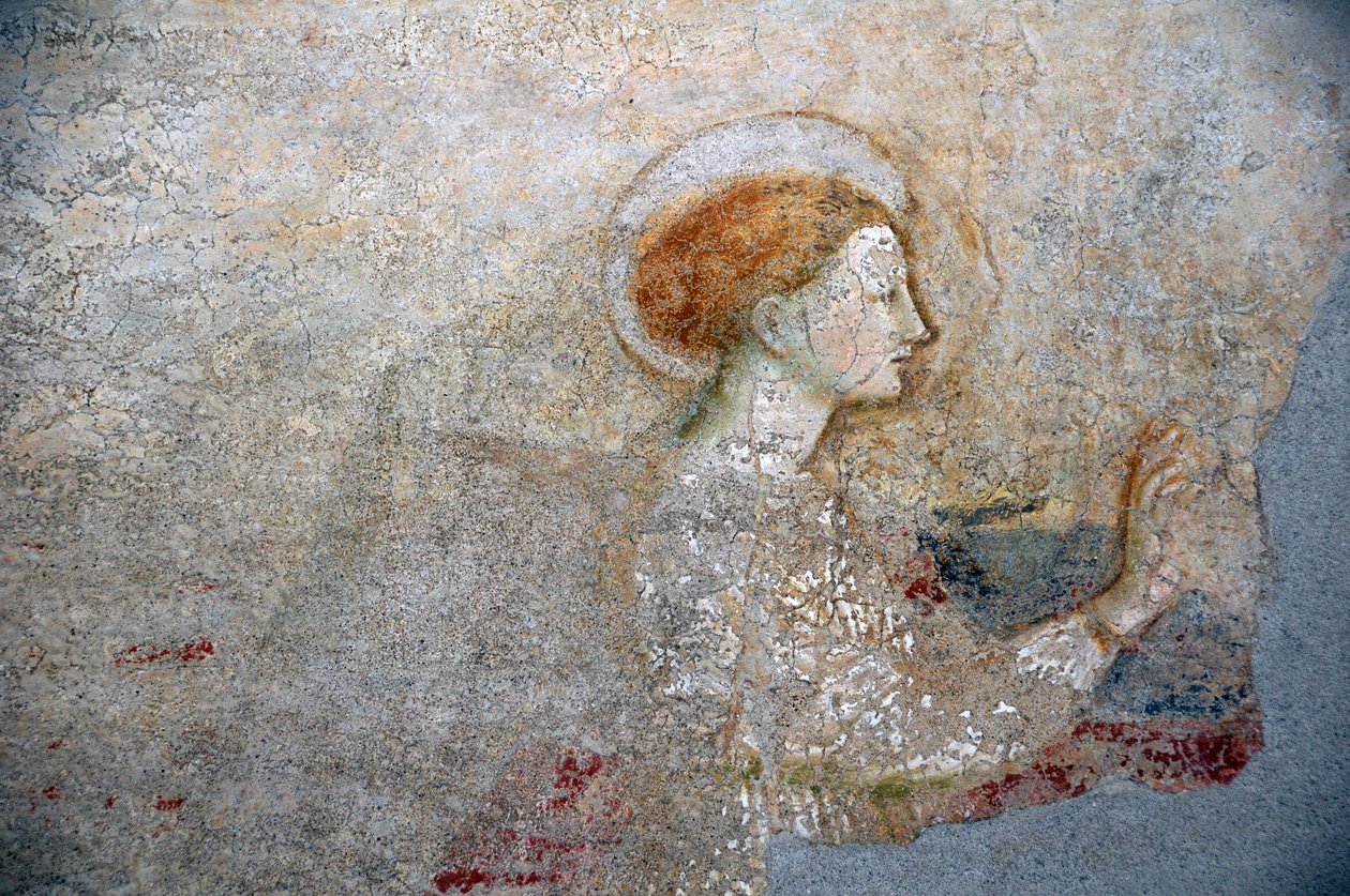 Affresco di Masolino da Panicale nel Battistero di Castiglione, particolare dell