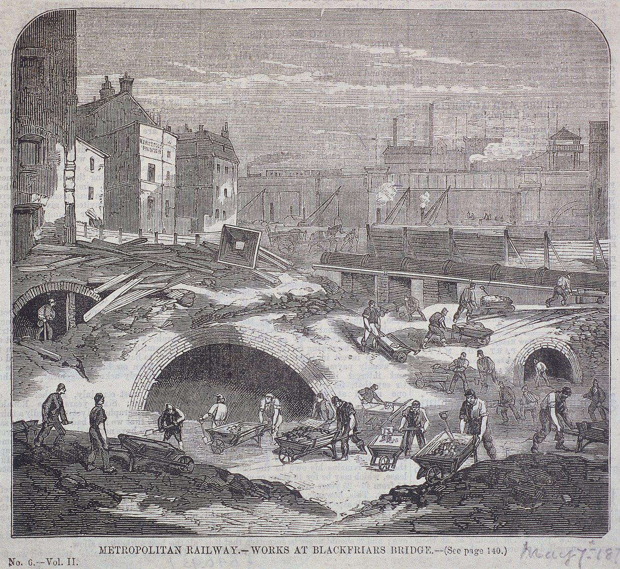 Ponte di Blackfriars, Londra, 1863 da Mason Jackson