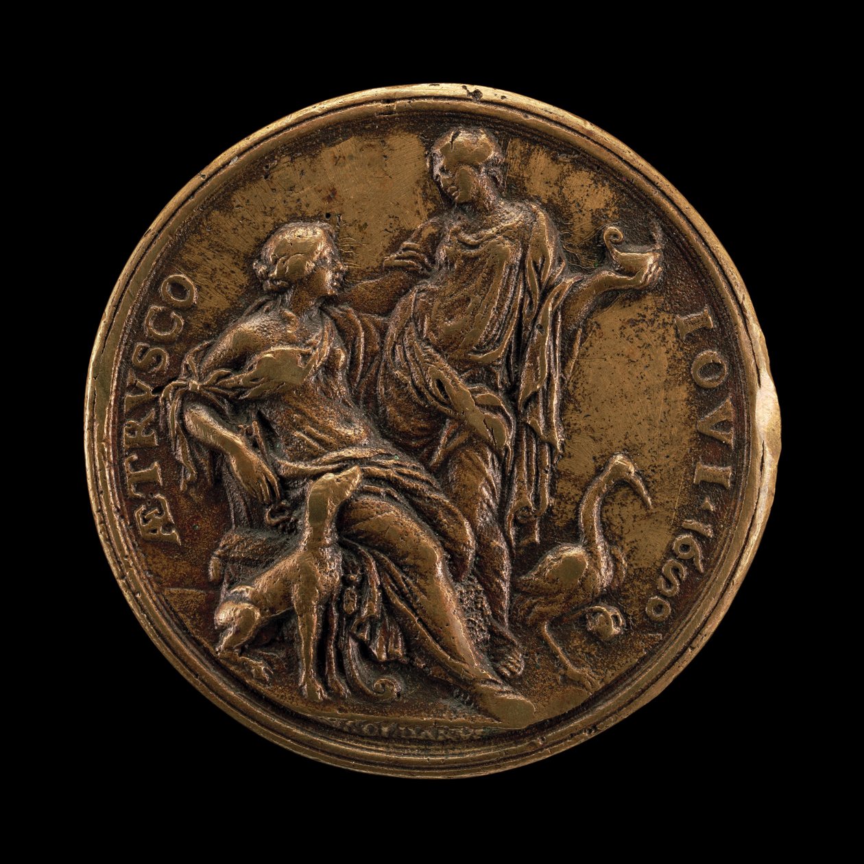 Allegoria della vigilanza e della lealtà [retro], 1680 da Massimiliano Soldani