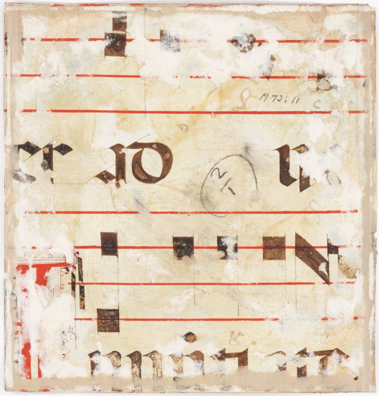 Graduale, taglio con iniziale istoriata da un antifonario, Milano da Master B. F. 16th century Master B. F. 16th century