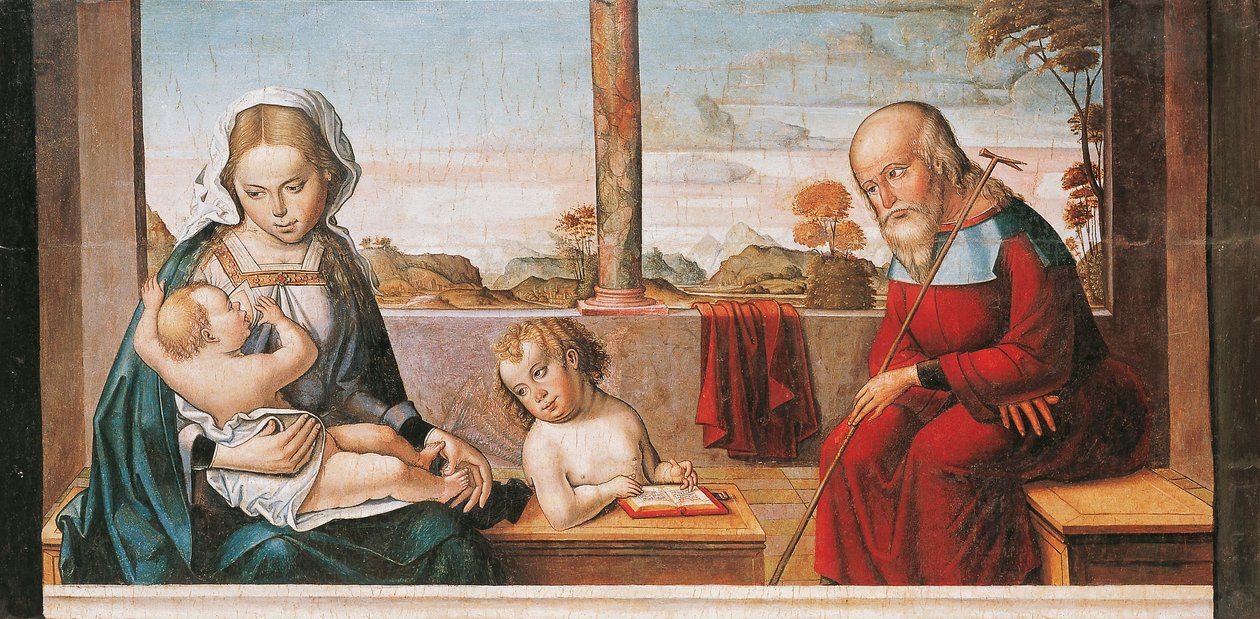 Sacra Famiglia con Giovane San Giovanni da Master of Astorga