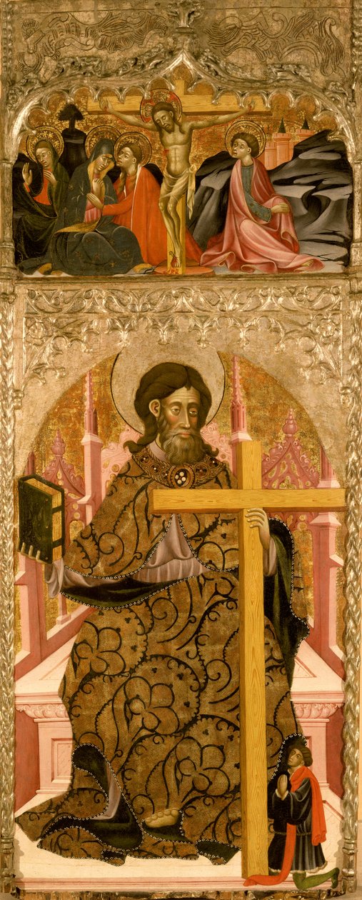 San Filippo e un donatore sormontati dalla Crocifissione da Master of Retascón
