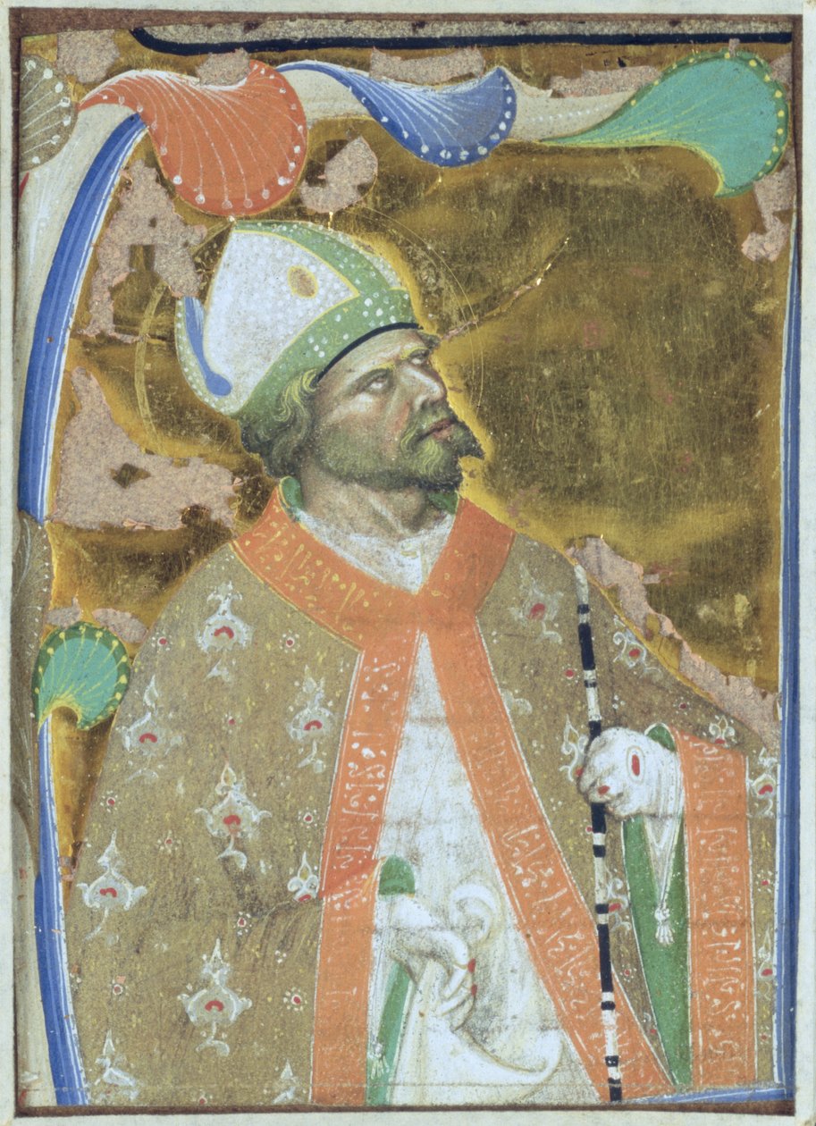 Un vescovo santo da Master of San Michele of Murano