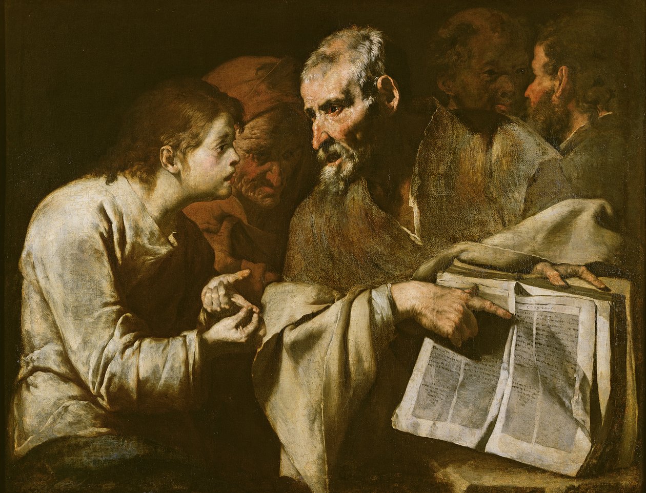 Cristo disputa con i dottori da Master of the Annunciation to the Shepherds