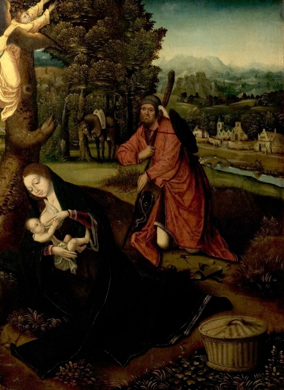 Il riposo durante la fuga in Egitto da Master of the Antwerp Adoration