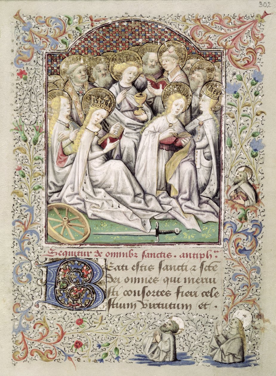 Le vergini martiri e altri santi, dal Libro d